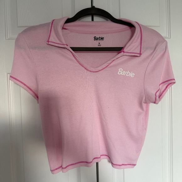 PACSUN Pink Collared Barbie shirt - Picture 1 of 1